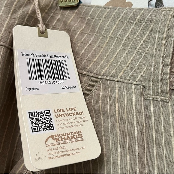 MOUNTAIN KHAKIS Seaside Pants NWT Freestone Womens 12 Reg Relaxed Fit Coastal - Picture 5 of 16